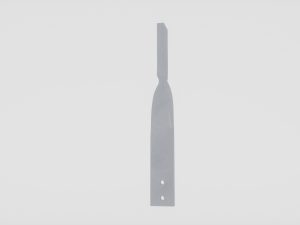 This 90° twist hook measures 12" in height, 1.5" in length, and 0.25" in width